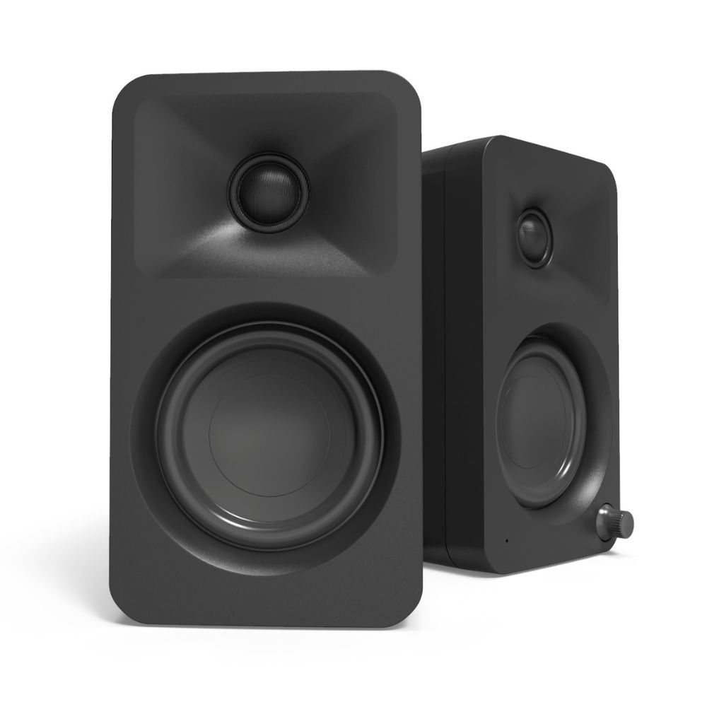 Kanto ORA 100W Powered Reference Desktop Computer Speakers with Bluetooth 5.0 Black V398-KO-ORA-1