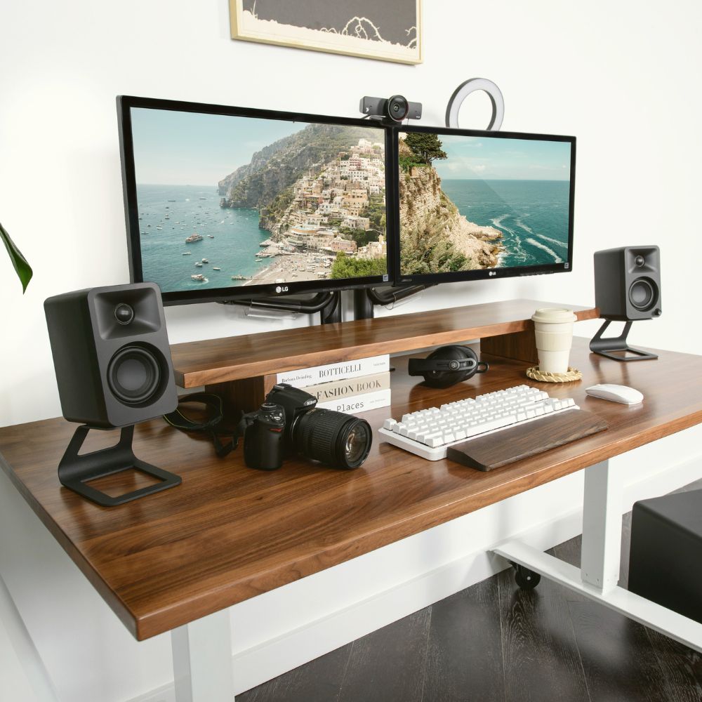 Kanto ORA 100W Powered Reference Desktop Computer Speakers with Bluetooth 5.0 Black V398-KO-ORA-1