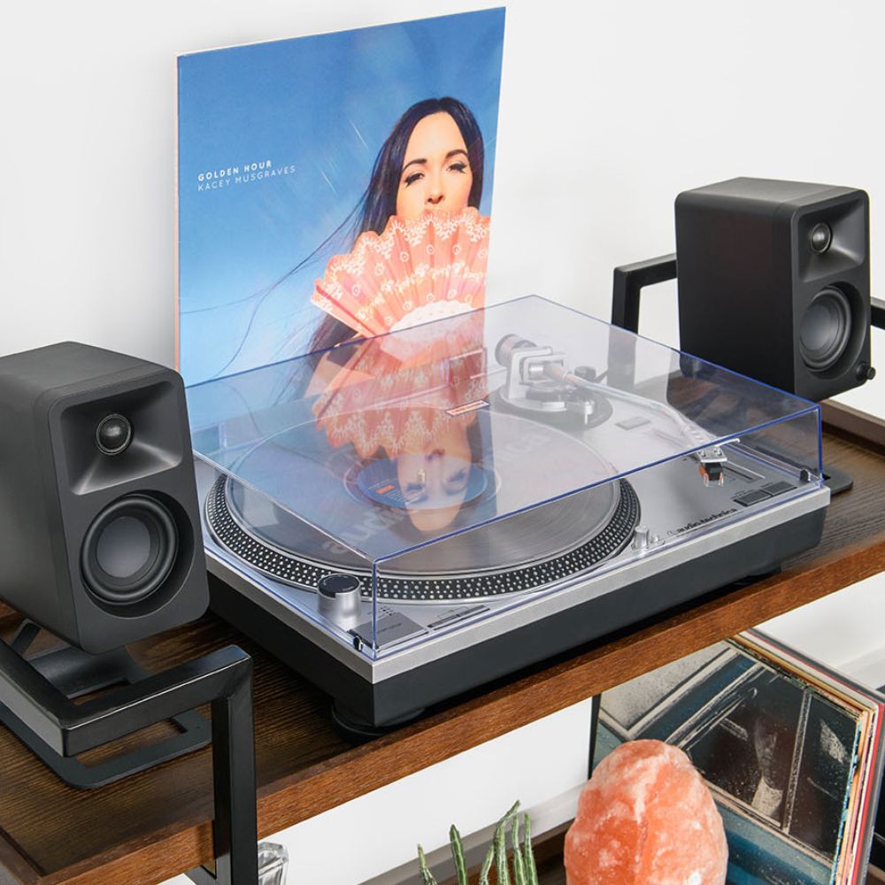Kanto ORA 100W Powered Reference Desktop Computer Speakers with Bluetooth 5.0 Black V398-KO-ORA-1