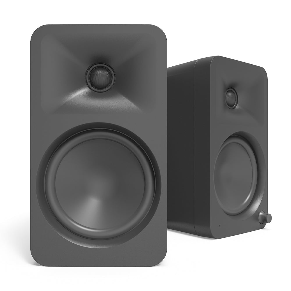 Kanto ORA4 140W Powered Reference Speakers with USB-C Input and Bluetooth - Black, Pair V398-KO-ORA4MB-I