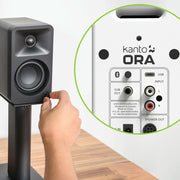 Kanto ORA4 140W Powered Reference Speakers with USB-C Input and Bluetooth - White, Pair V398-KO-ORA4MW-I