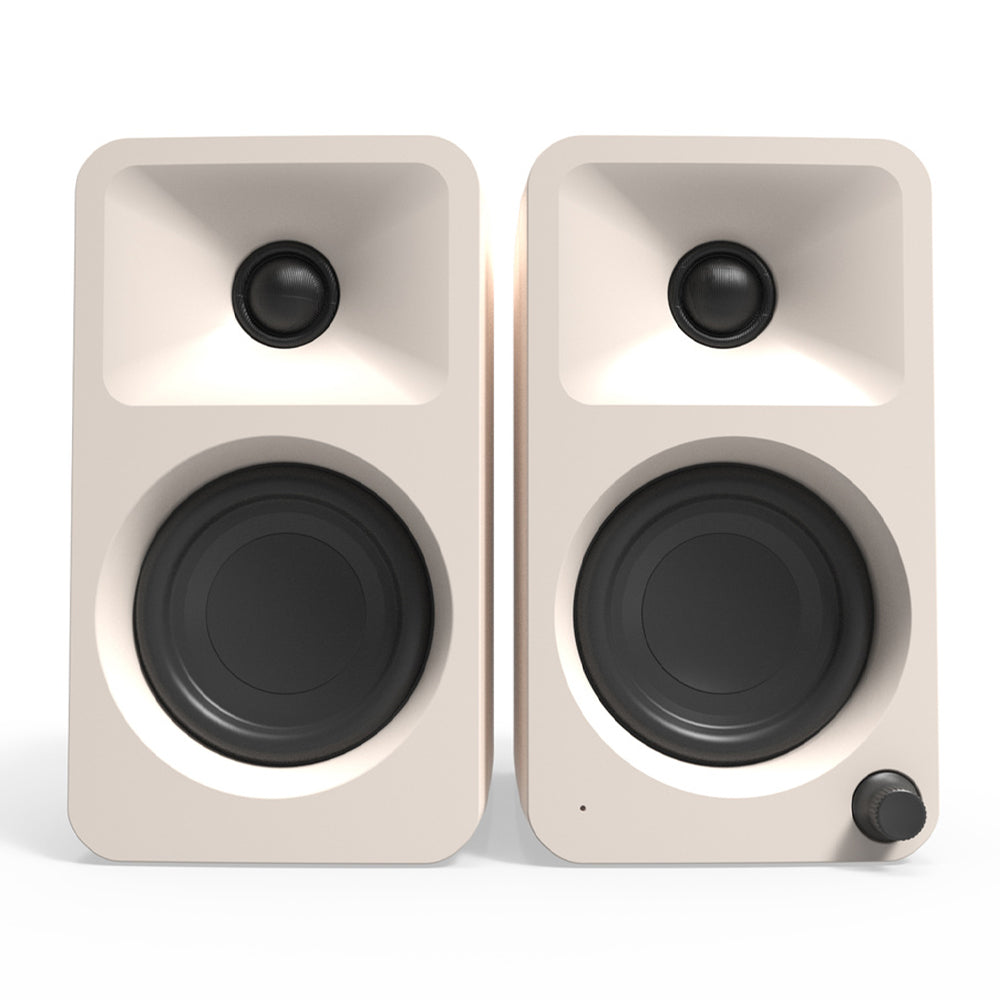 Limited Edition - Kanto ORA 100W Powered Reference Desktop Computer Speakers with Bluetooth 5.0 Matte Cream V398-KO-ORAMC-I