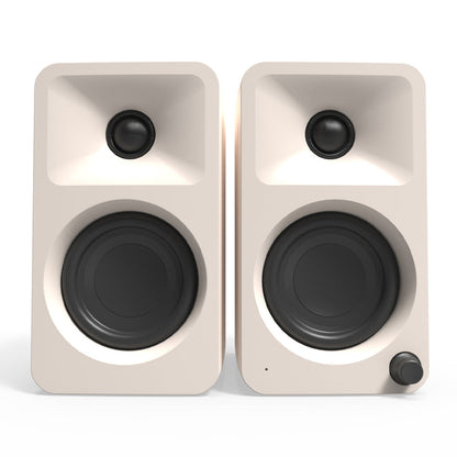 Limited Edition - Kanto ORA 100W Powered Reference Desktop Computer Speakers with Bluetooth 5.0 Matte Cream V398-KO-ORAMC-I