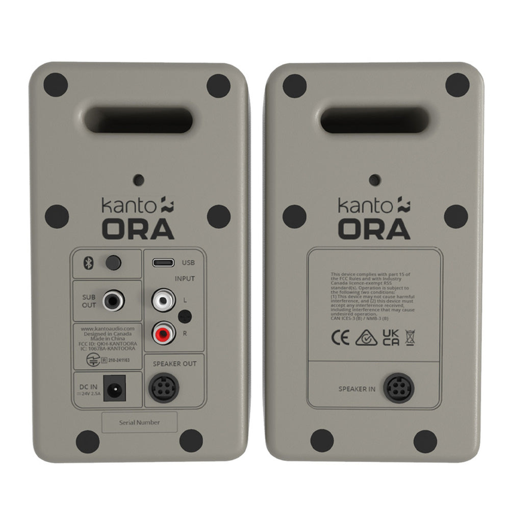 Limited Edition - Kanto ORA 100W Powered Reference Desktop Computer Speakers with Bluetooth 5.0 Moon V398-KO-ORAME-I