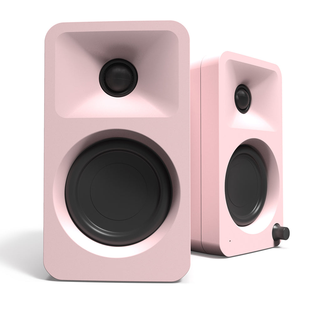 Kanto ORA 100W Powered Reference Desktop Computer Speakers with Bluetooth 5.0 Pink V398-KO-ORAMP-I