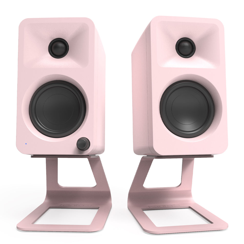 Kanto ORA 100W Powered Reference Desktop Computer Speakers with Bluetooth 5.0 Pink V398-KO-ORAMP-I