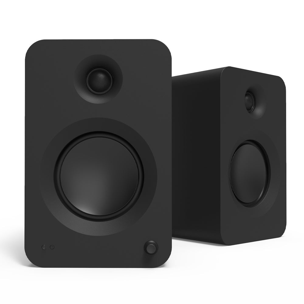 Kanto REN 200W Powered Bookshelf Speakers with HDMI ARC, USB-C, and Bluetooth 5.3 - Matte Black, Pair V398-KO-RENMB-I