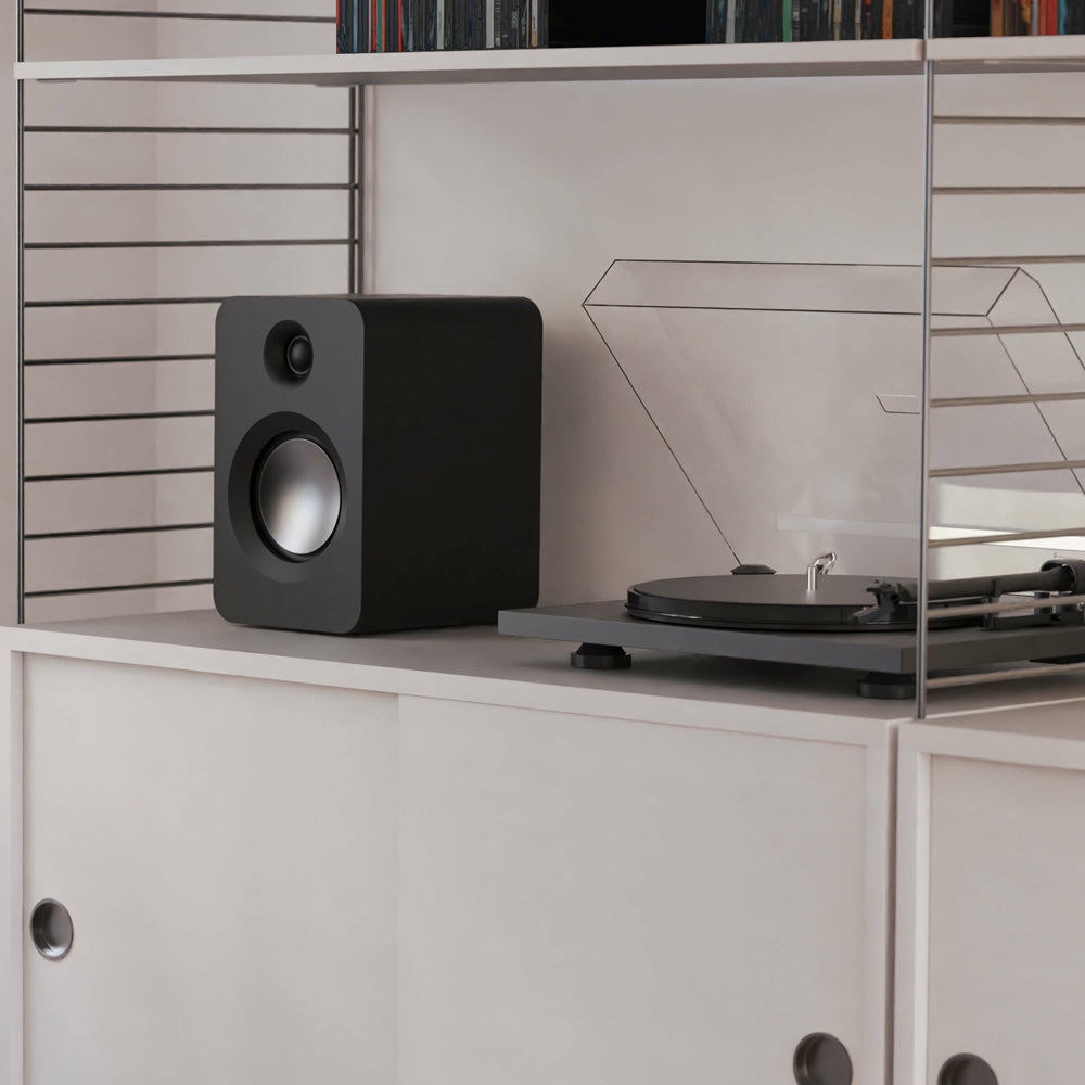 Kanto REN 200W Powered Bookshelf Speakers with HDMI ARC, USB-C, and Bluetooth 5.3 - Matte Black, Pair V398-KO-RENMB-I