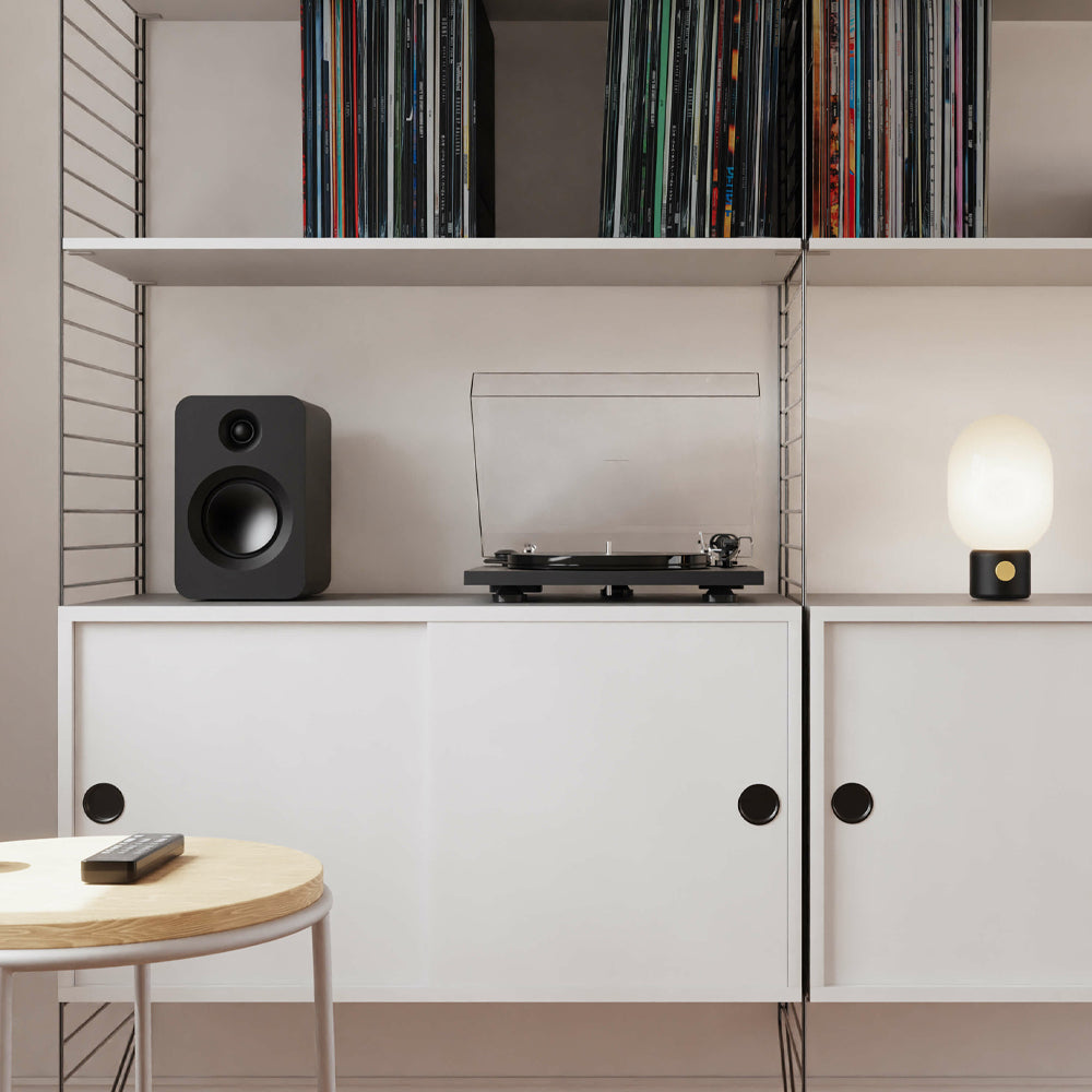 Kanto REN 200W Powered Bookshelf Speakers with HDMI ARC, USB-C, and Bluetooth 5.3 - Matte Black, Pair V398-KO-RENMB-I