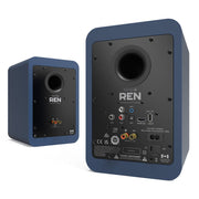 Kanto REN 200W Powered Bookshelf Speakers with HDMI ARC, USB-C, and Bluetooth 5.3 - Matte Blue, Pair V398-KO-RENMU-I