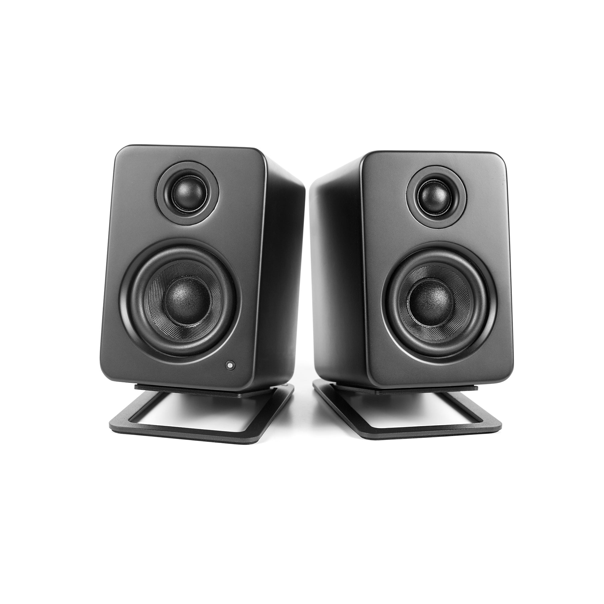 Kanto S2 Angled Desktop Speaker Stands for Small Speakers - Pair, Black V398-KO-S2