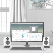 Kanto S2 Angled Desktop Speaker Stands for Small Speakers - Pair, Black V398-KO-S2