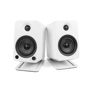 Kanto S4W Angled Desktop Speaker Stands for Midsize Speakers - Pair, White V398-KO-S4W