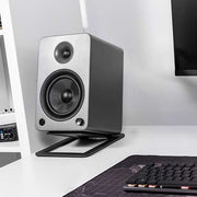 Kanto S6 Angled Desktop Speaker Stands for Large Speakers - Pair, Black V398-KO-S6