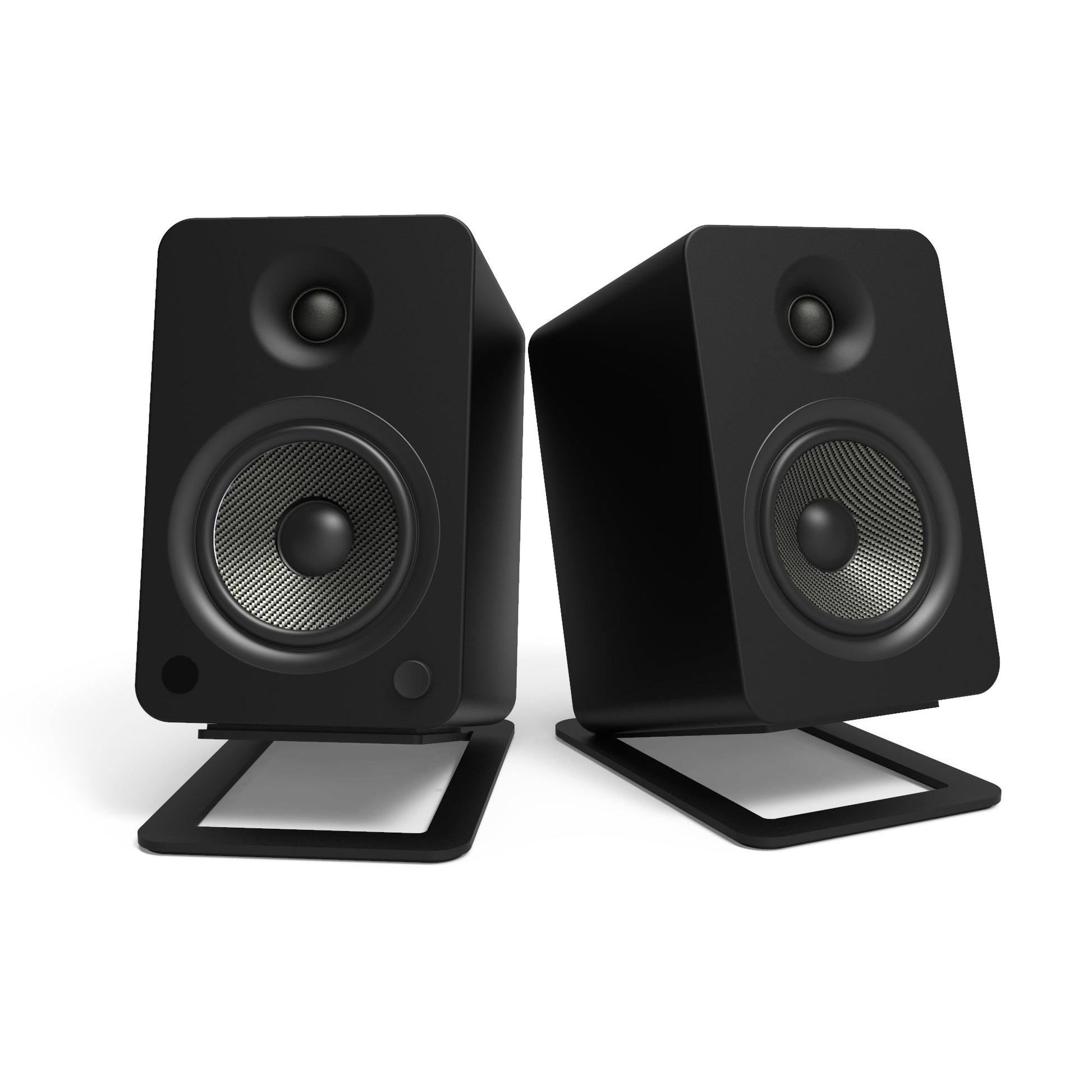 Kanto S6 Angled Desktop Speaker Stands for Large Speakers - Pair, Black V398-KO-S6