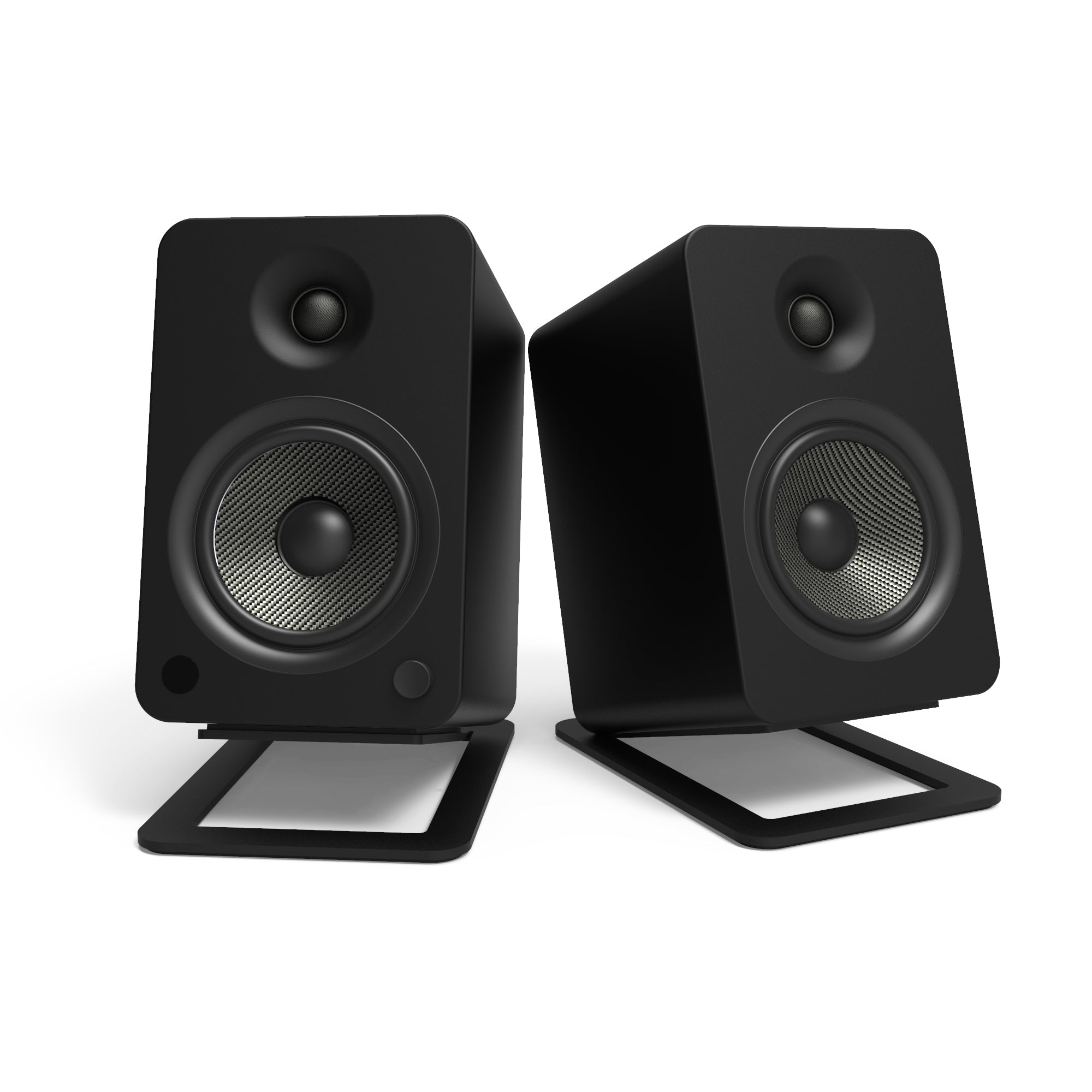 Kanto S6 Angled Desktop Speaker Stands for Large Speakers - Pair, Black V398-KO-S6
