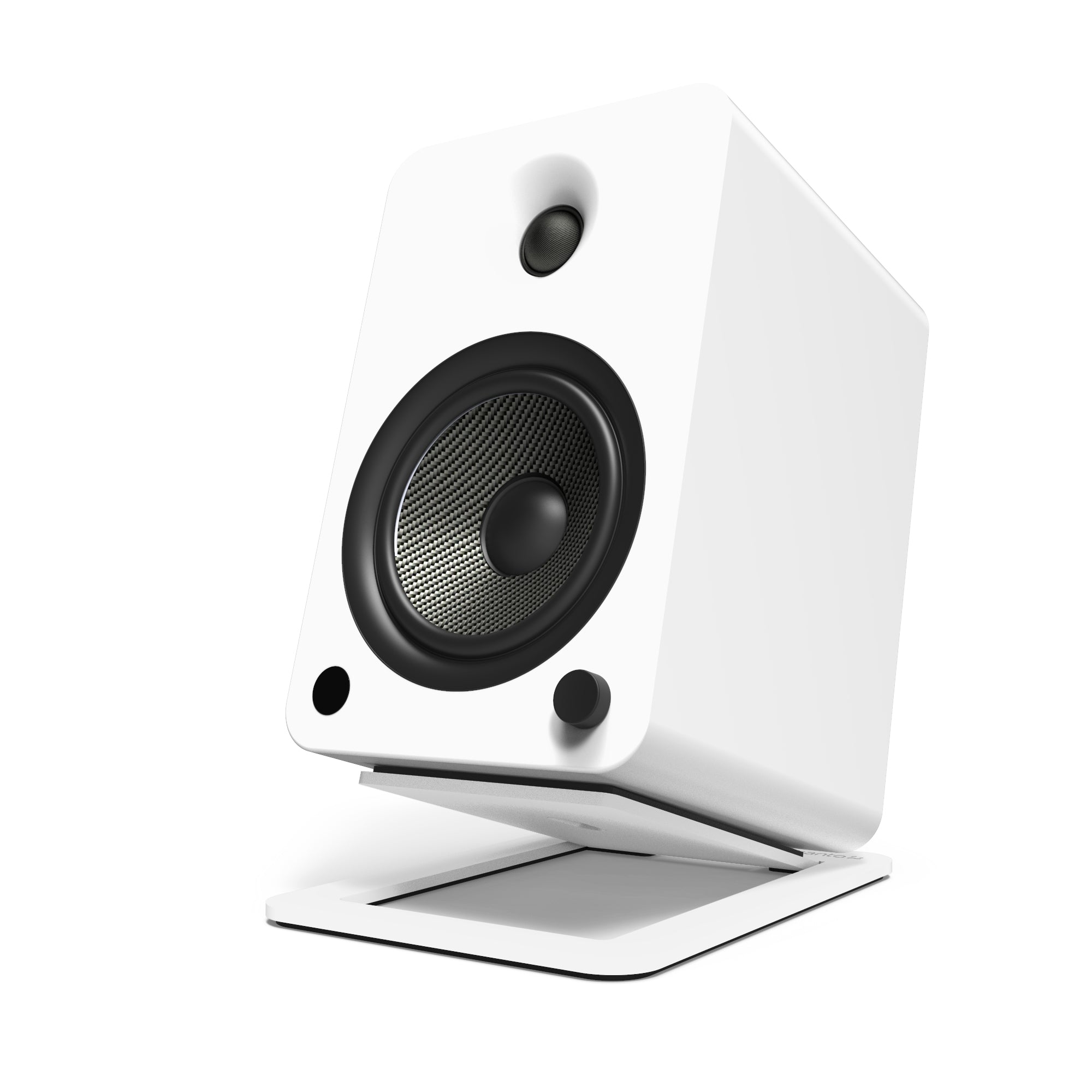 Kanto S6W Angled Desktop Speaker Stands for Large Speakers - Pair, White V398-KO-S6W