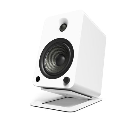 Kanto S6W Angled Desktop Speaker Stands for Large Speakers - Pair, White V398-KO-S6W