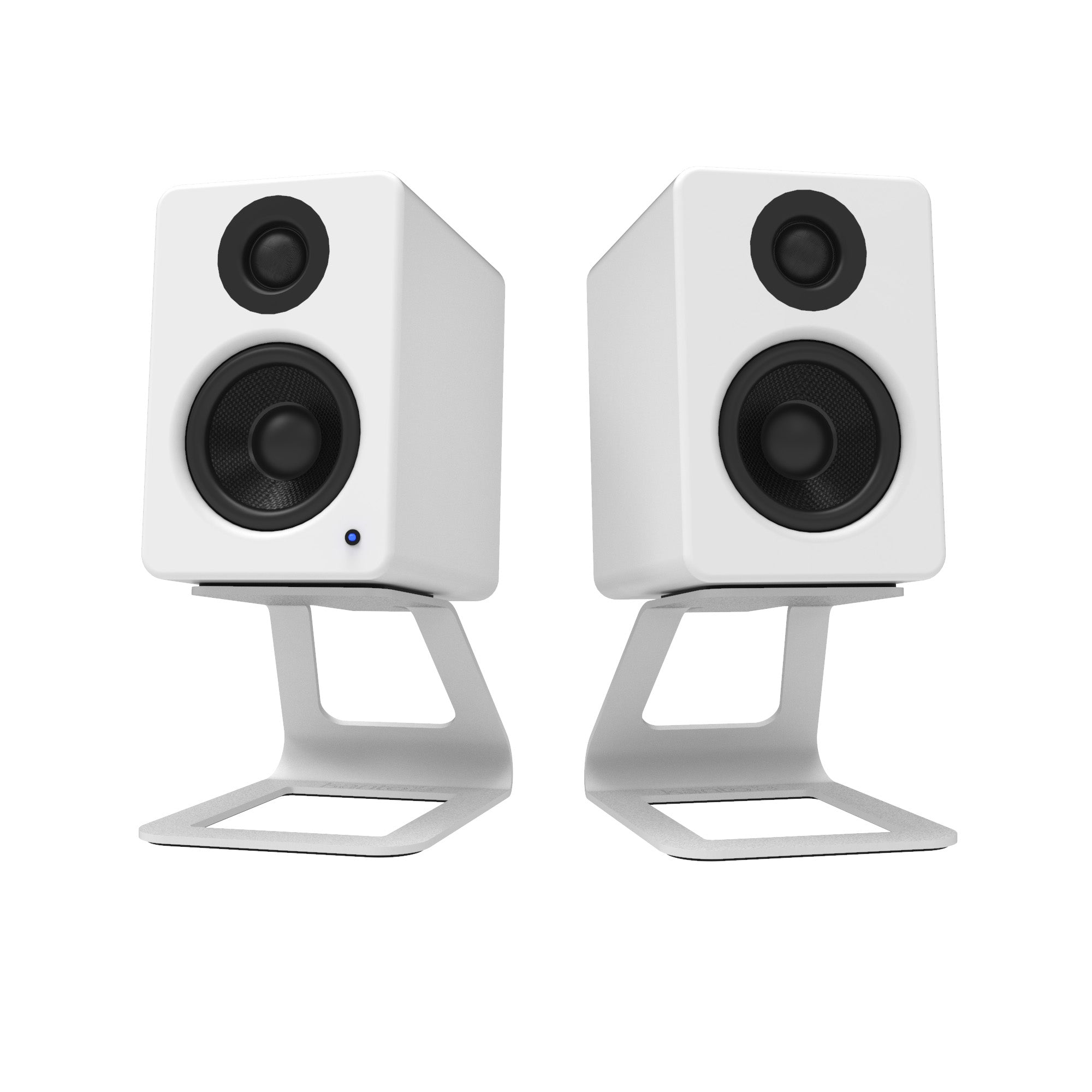 Kanto SE2W Elevated Desktop Speaker Stands for Small Speakers - Pair, White V398-KO-SE2W