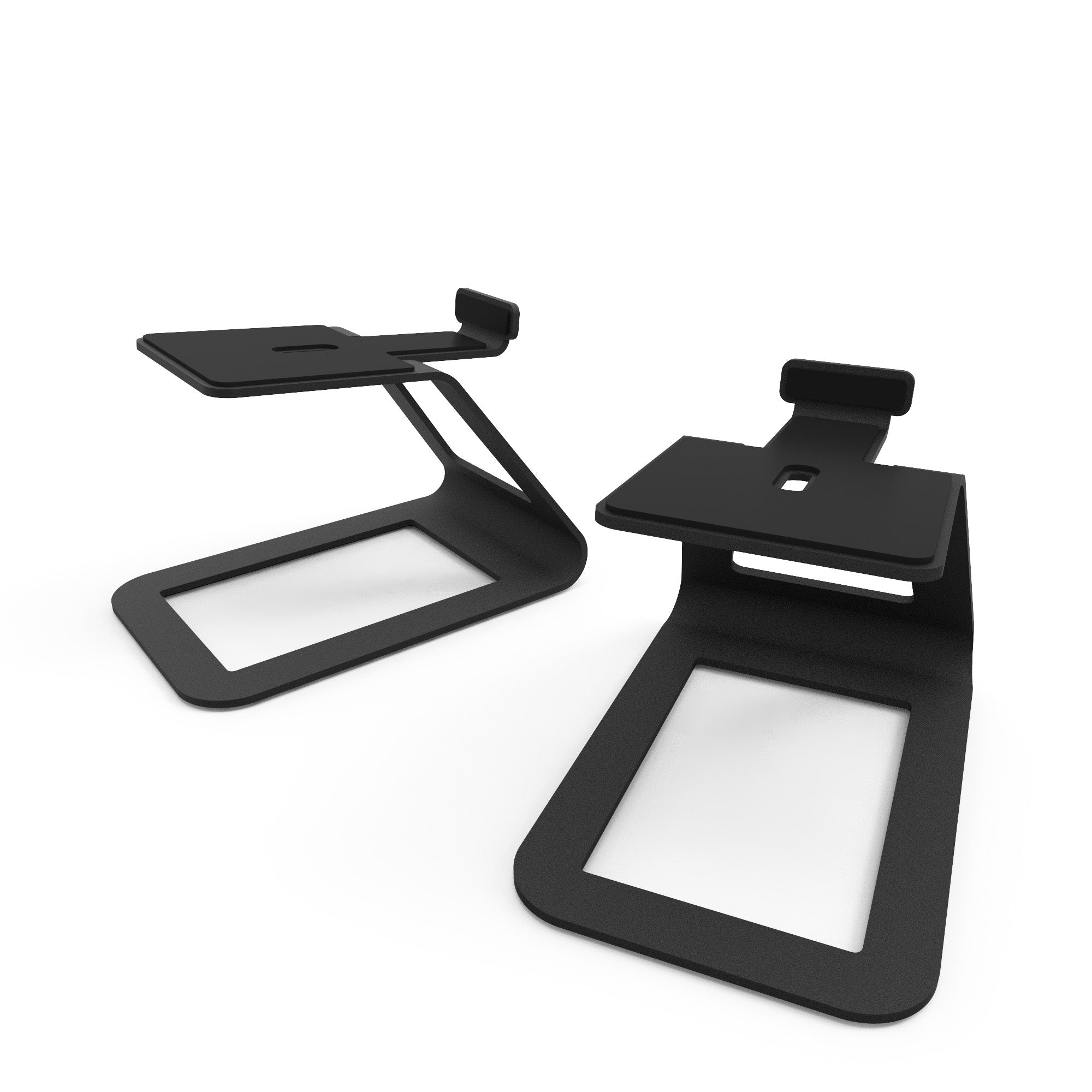 Kanto SE4 Elevated Desktop Speaker Stands for Midsize Speakers - Pair, Black V398-KO-SE4