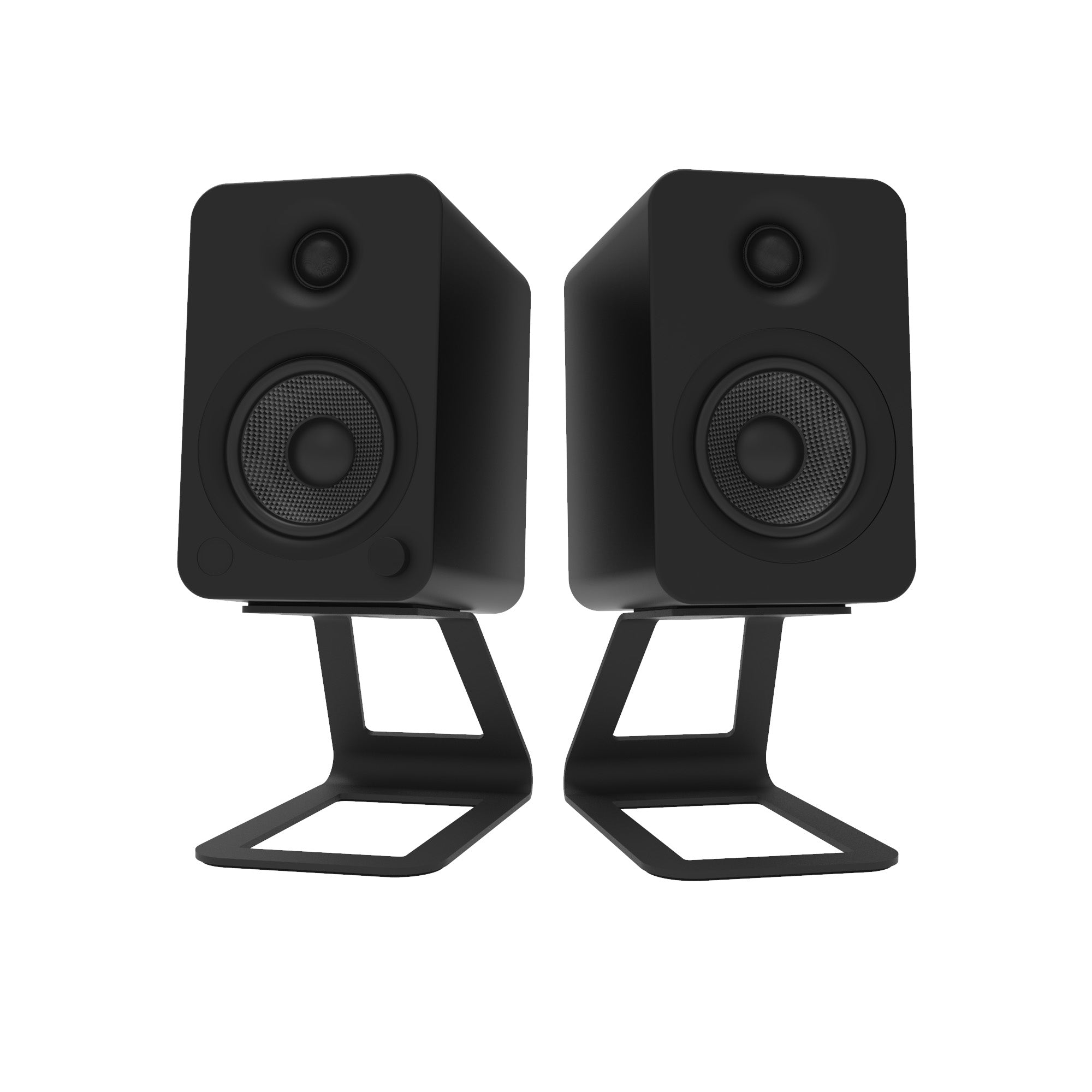 Kanto SE4 Elevated Desktop Speaker Stands for Midsize Speakers - Pair, Black V398-KO-SE4