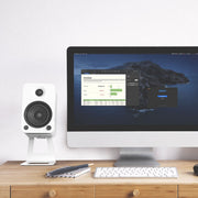 Kanto SE4W Elevated Desktop Speaker Stands for Midsize Speakers - Pair, White V398-KO-SE4W