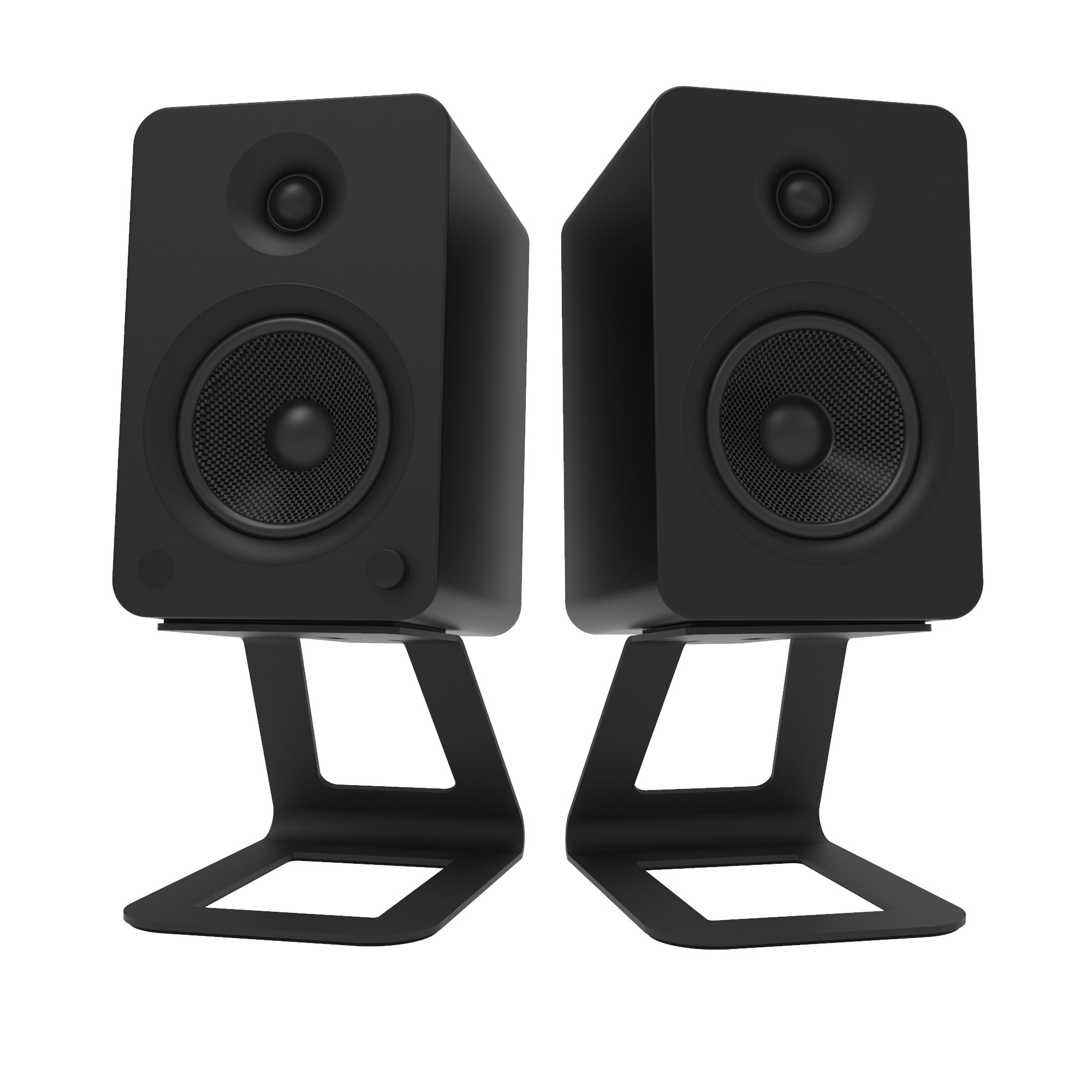Kanto SE6 Elevated Desktop Speaker Stands for Large Speakers - Pair, Black V398-KO-SE6
