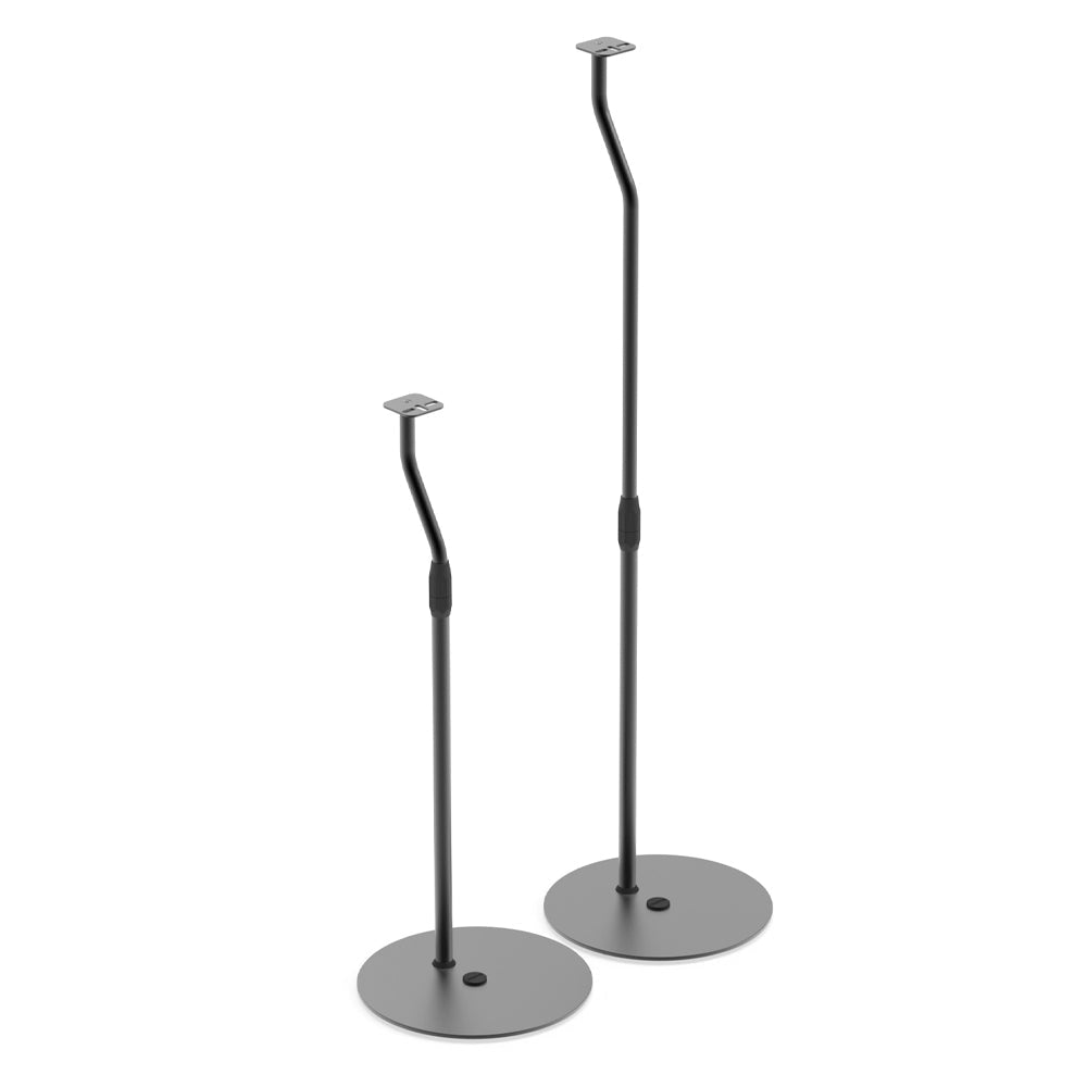 Kanto SLH Universal Height Adjustable Speaker Stands for Satellites up to 4.1 kg - Black, Pair V398-KO-SLH