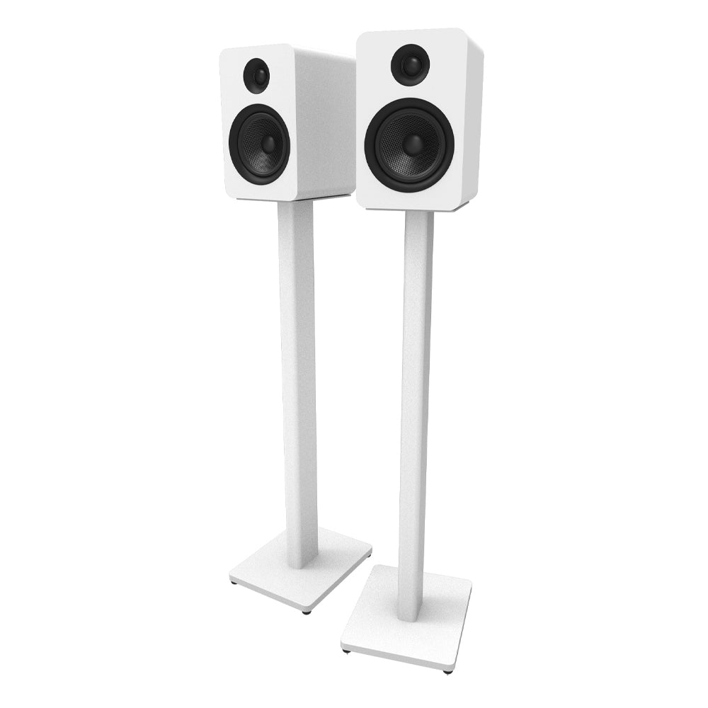 Kanto ST34W 34" Universal Bookshelf Speaker Floor Stand - White, Pair V398-KO-ST34W