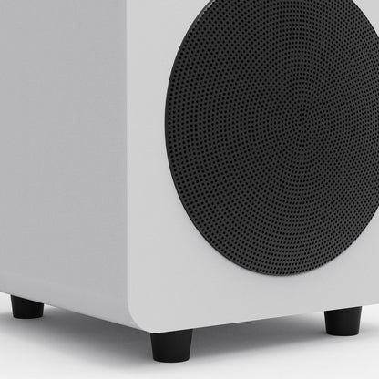 Kanto SUB6 200W 6" Sealed Powered Subwoofer, Matte White V398-KO-SUB6VMW-I