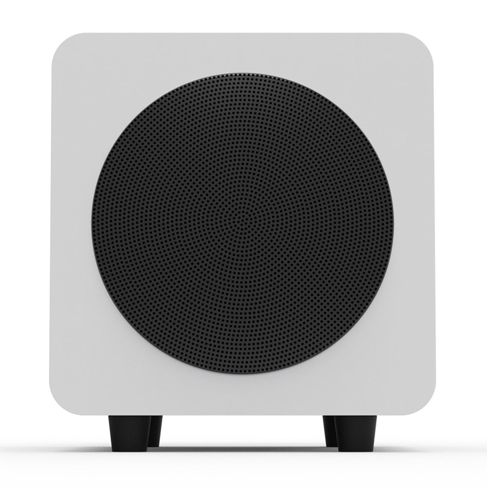 Kanto SUB6 200W 6" Sealed Powered Subwoofer, Matte White V398-KO-SUB6VMW-I