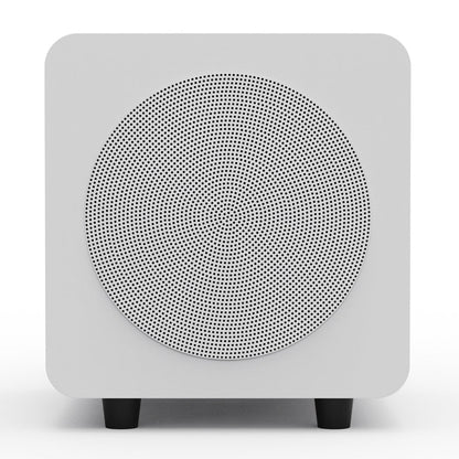 Limited Edition - Kanto SUB6 200W 6" Sealed Powered Subwoofer, Matte White, With White Grill V398-KO-SUB6VMWW-I