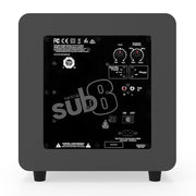 Limited Edition - Kanto SUB8 300W 8" Sealed Powered Subwoofer, Matte Grey V398-KO-SUB8VMG-I