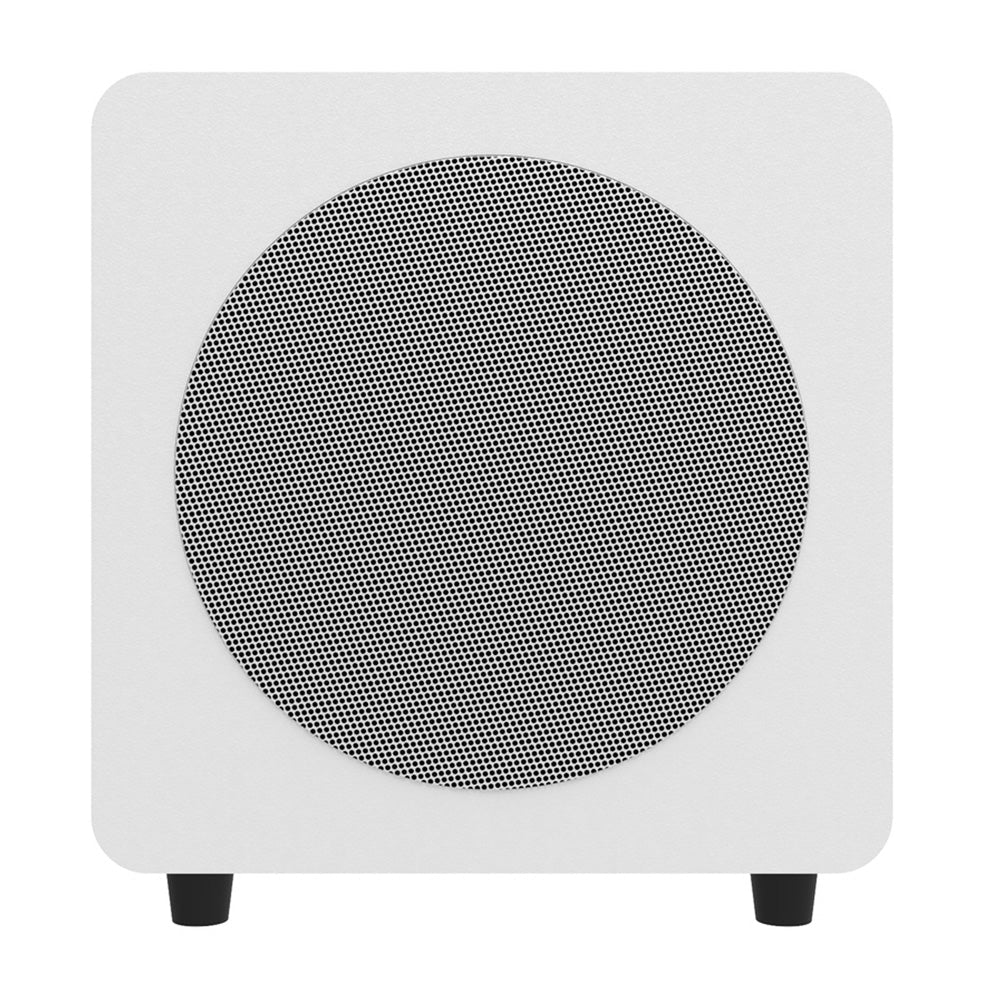 Limited Editon - Kanto SUB8 300W 8" Sealed Powered Subwoofer, Matte White, With White Grill V398-KO-SUB8VMWW-I
