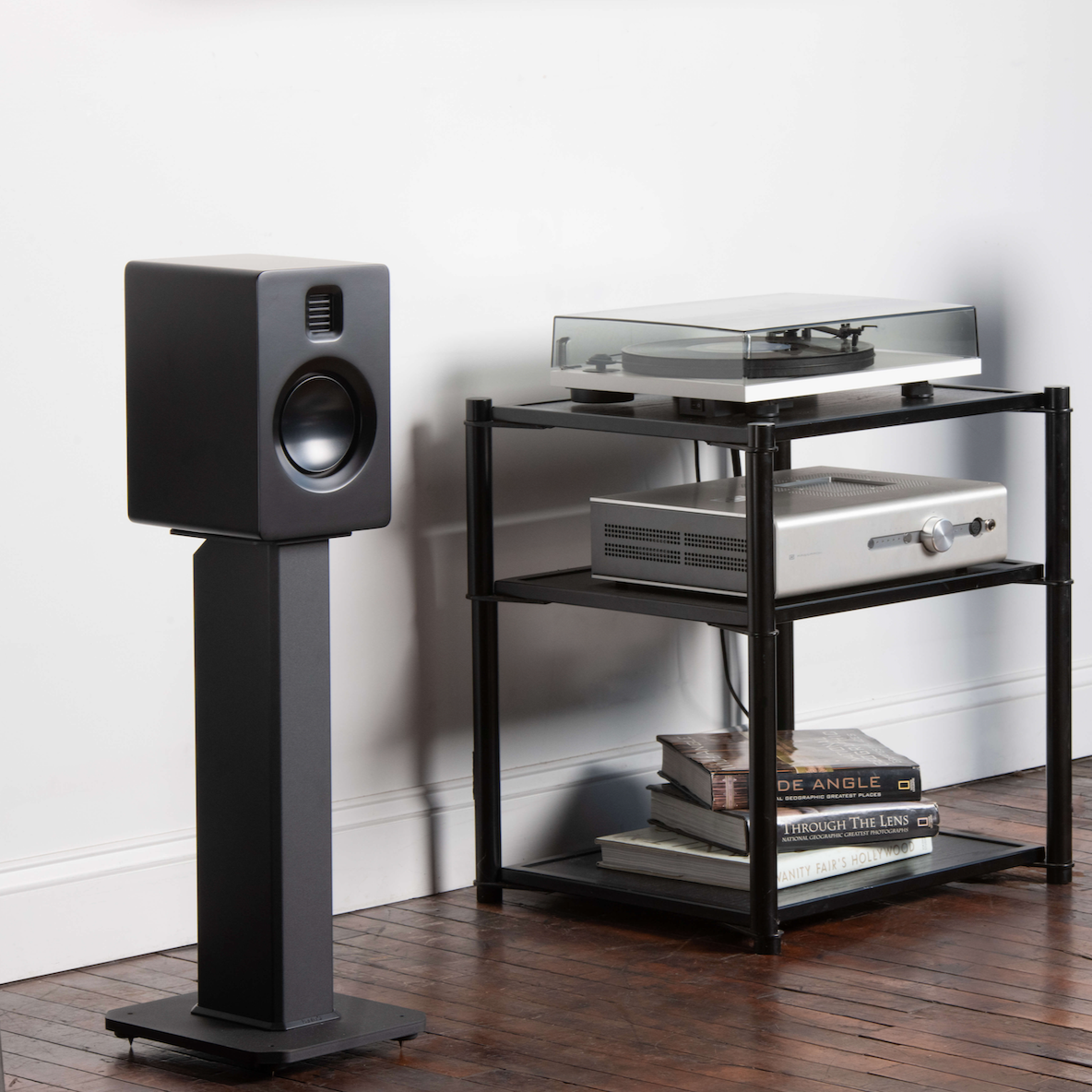 Kanto SX22 22" Tall Fillable Speaker Stands with Isolation Feet - Pair, Black V398-KO-SX22