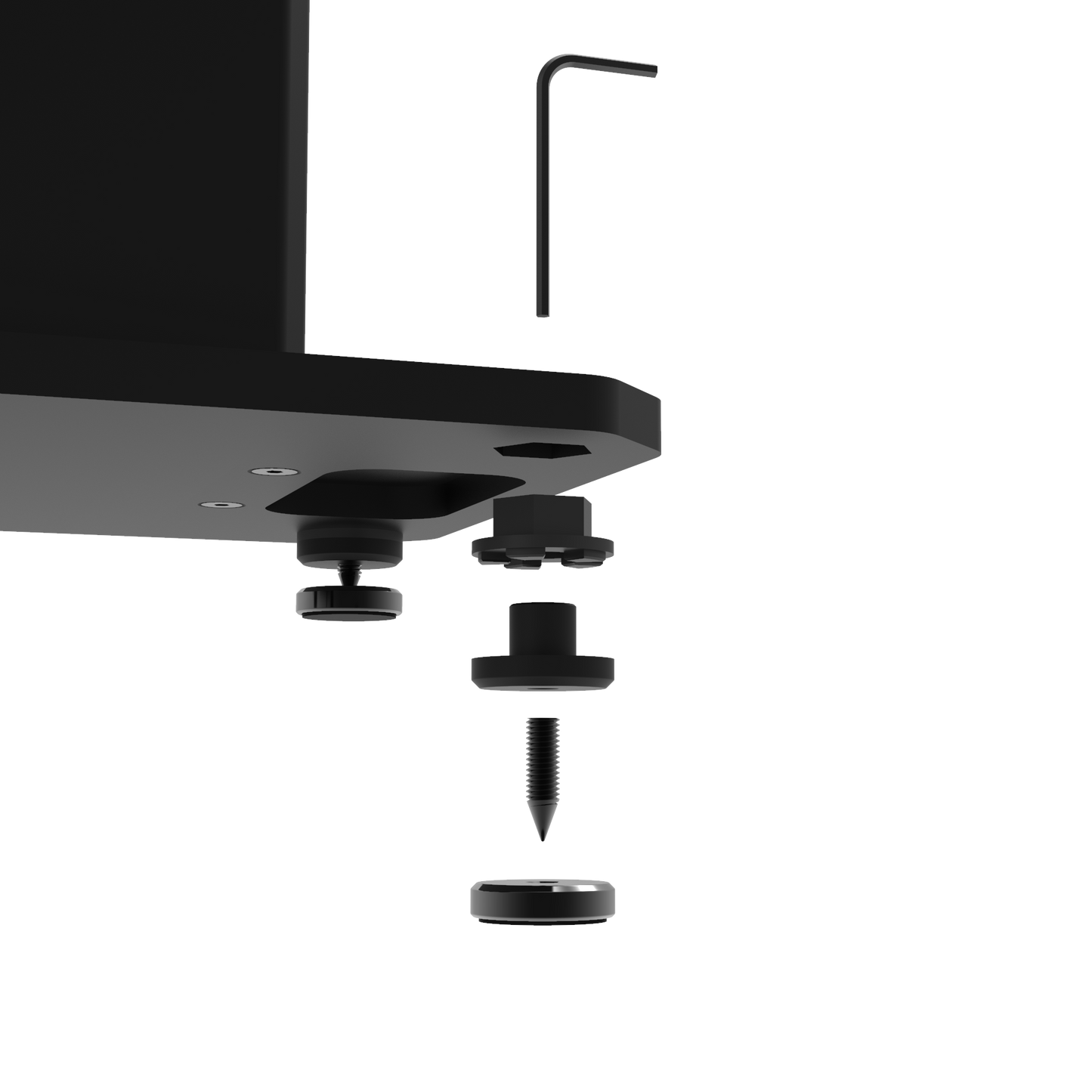 Kanto SX22 22" Tall Fillable Speaker Stands with Isolation Feet - Pair, Black V398-KO-SX22