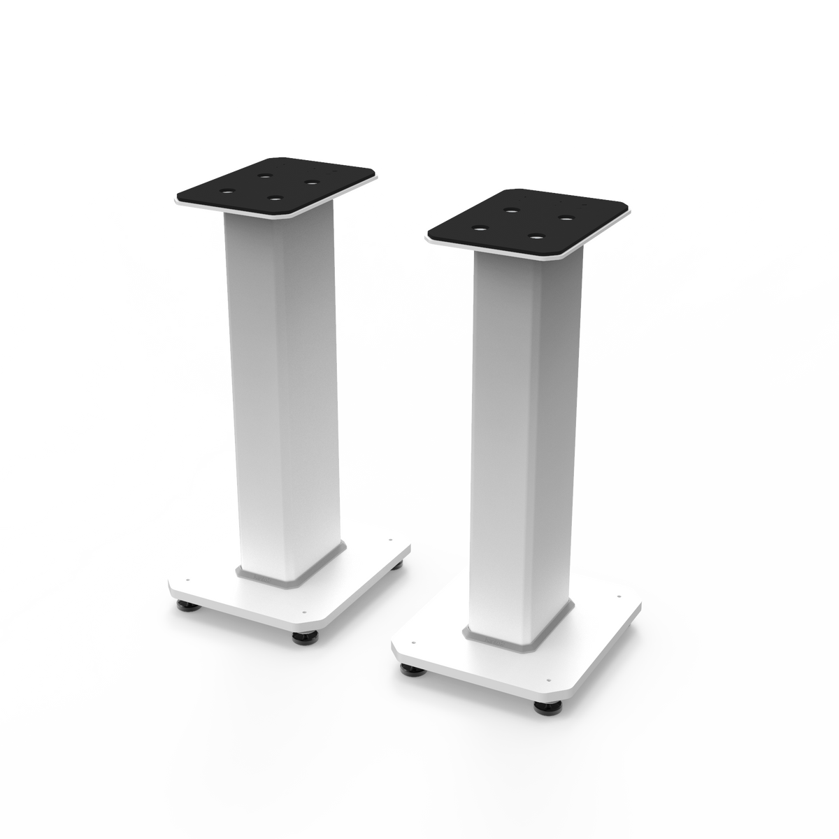 Kanto SX22W 22" Tall Fillable Speaker Stands with Isolation Feet - Pair, White V398-KO-SX22W
