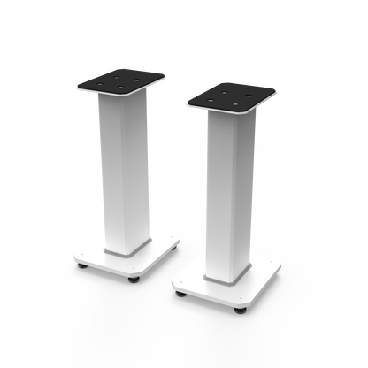 Kanto SX22W 22" Tall Fillable Speaker Stands with Isolation Feet - Pair, White V398-KO-SX22W