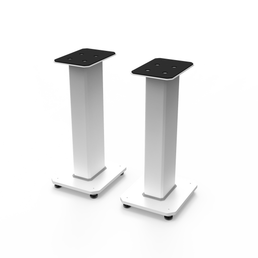 Kanto SX22W 22" Tall Fillable Speaker Stands with Isolation Feet - Pair, White V398-KO-SX22W