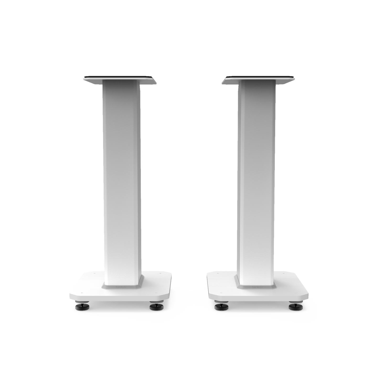 Kanto SX22W 22" Tall Fillable Speaker Stands with Isolation Feet - Pair, White V398-KO-SX22W
