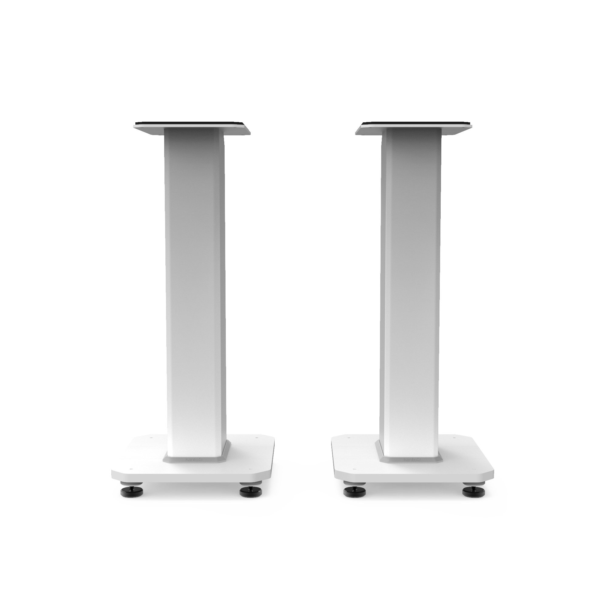 Kanto SX22W 22" Tall Fillable Speaker Stands with Isolation Feet - Pair, White V398-KO-SX22W