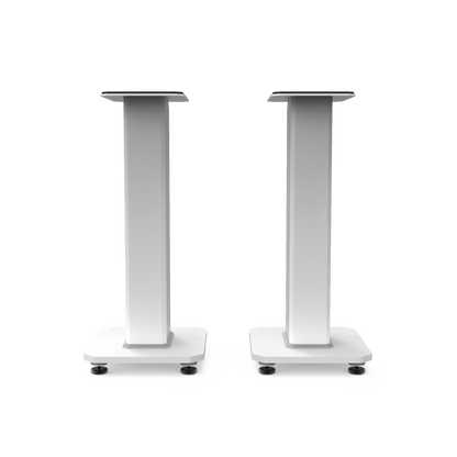 Kanto SX22W 22" Tall Fillable Speaker Stands with Isolation Feet - Pair, White V398-KO-SX22W