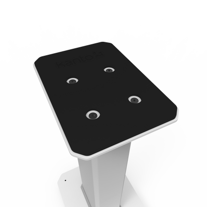 Kanto SX22W 22" Tall Fillable Speaker Stands with Isolation Feet - Pair, White V398-KO-SX22W
