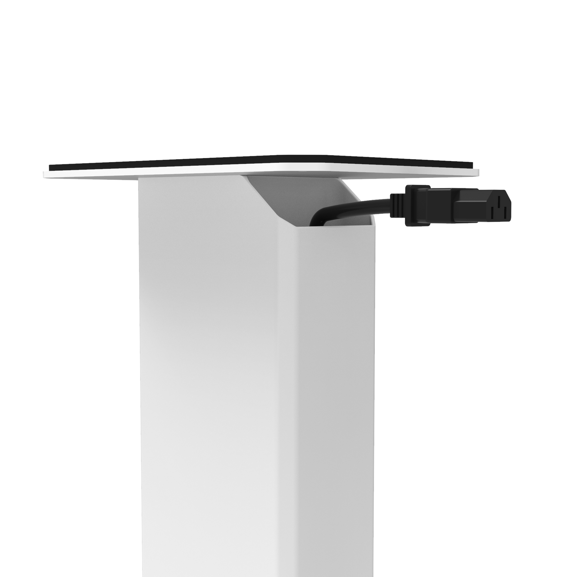 Kanto SX22W 22" Tall Fillable Speaker Stands with Isolation Feet - Pair, White V398-KO-SX22W