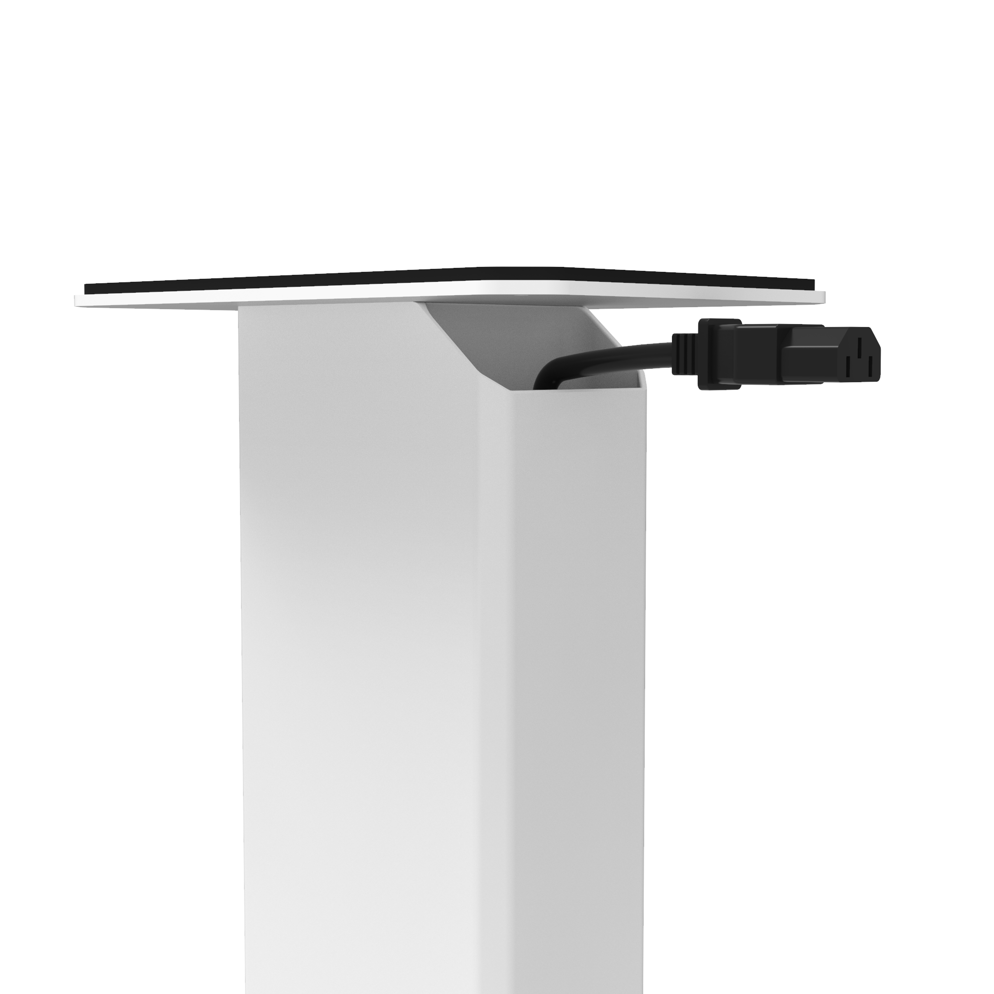 Kanto SX22W 22" Tall Fillable Speaker Stands with Isolation Feet - Pair, White V398-KO-SX22W