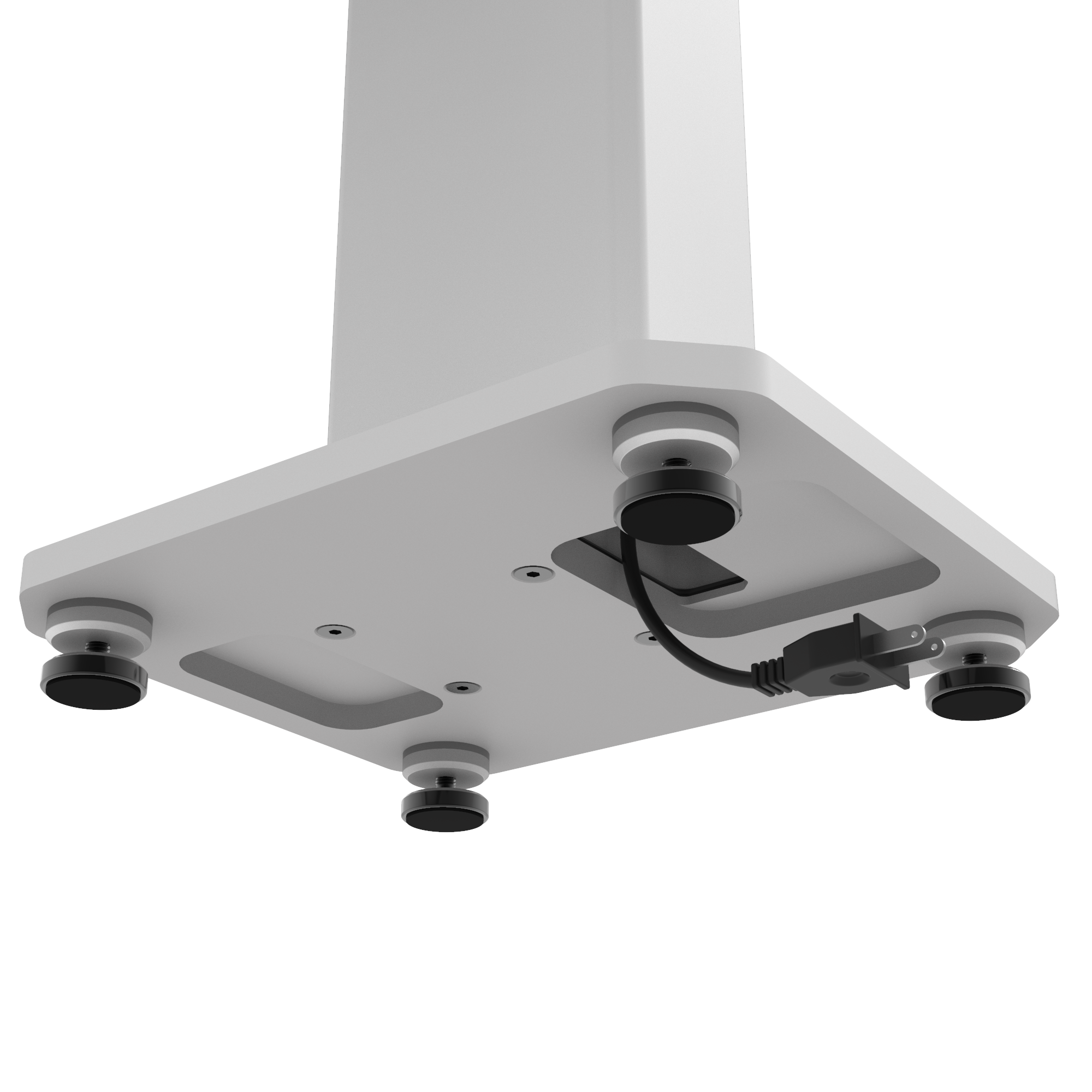 Kanto SX22W 22" Tall Fillable Speaker Stands with Isolation Feet - Pair, White V398-KO-SX22W