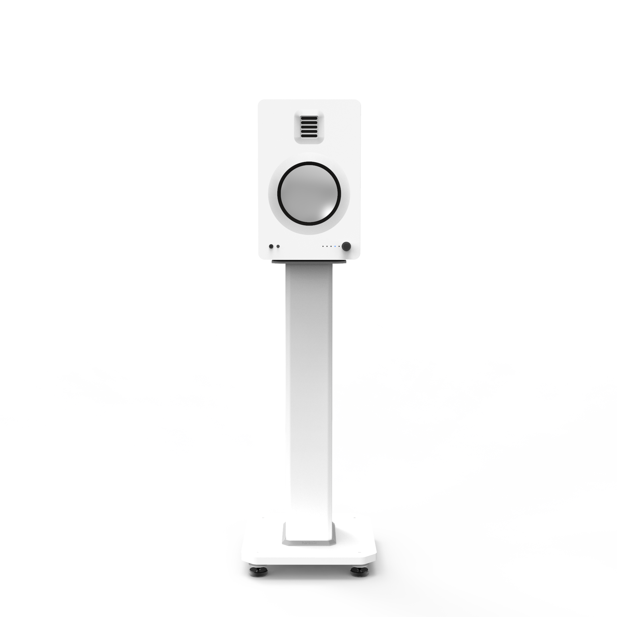 Kanto SX22W 22" Tall Fillable Speaker Stands with Isolation Feet - Pair, White V398-KO-SX22W