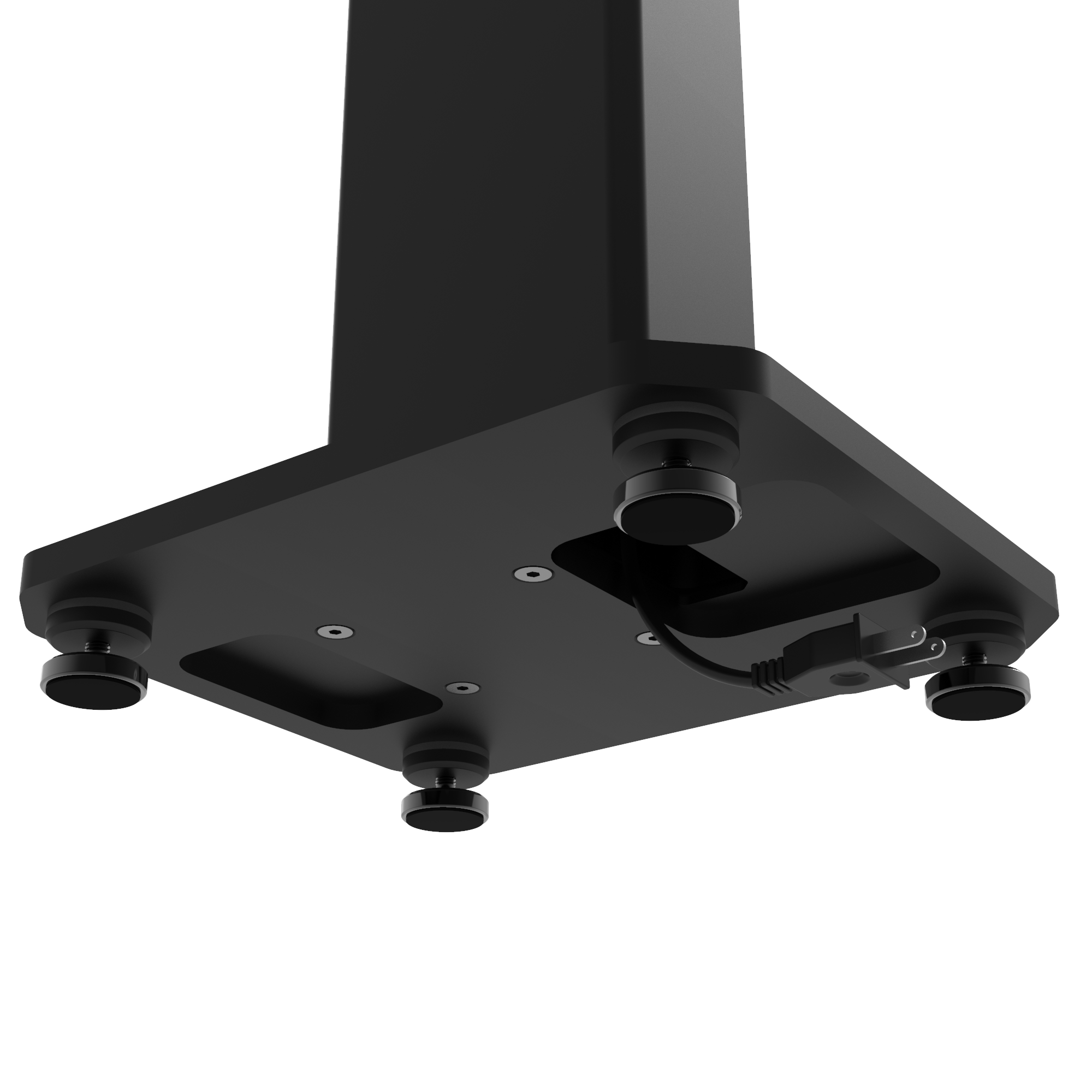 Kanto SX26 26" Tall Fillable Speaker Stands with Isolation Feet - Pair, Black V398-KO-SX26