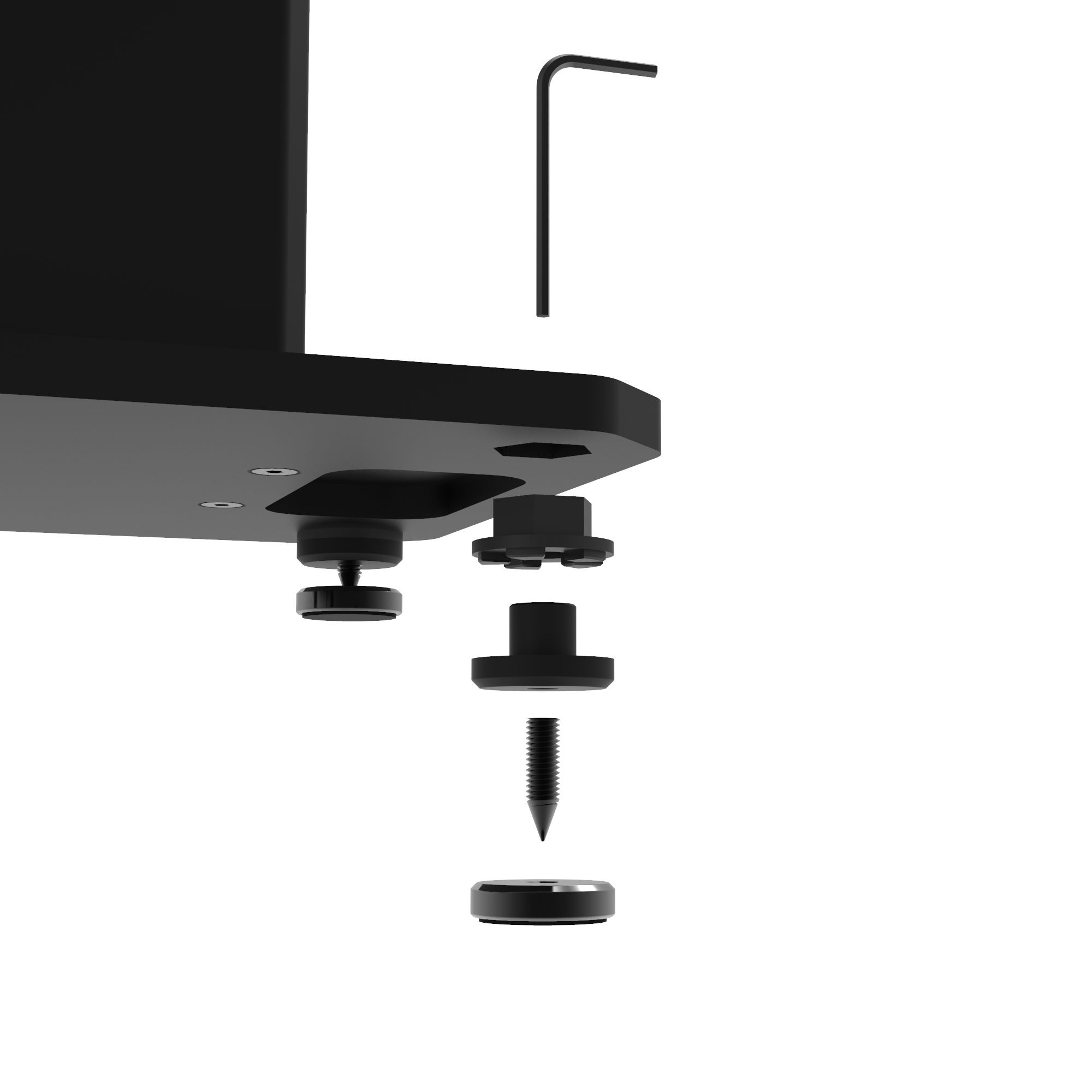 Kanto SX26 26" Tall Fillable Speaker Stands with Isolation Feet - Pair, Black V398-KO-SX26
