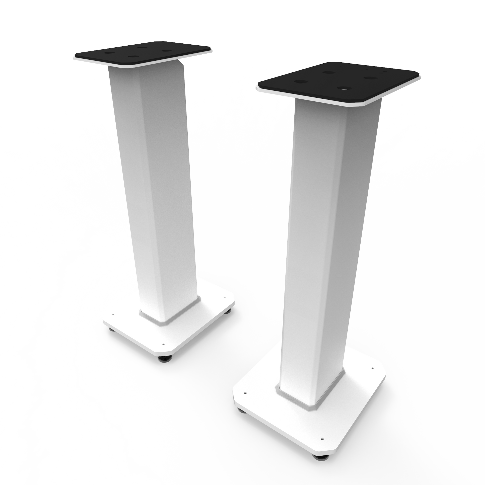 Kanto SX26W 26" Tall Fillable Speaker Stands with Isolation Feet - Pair, White V398-KO-SX26W